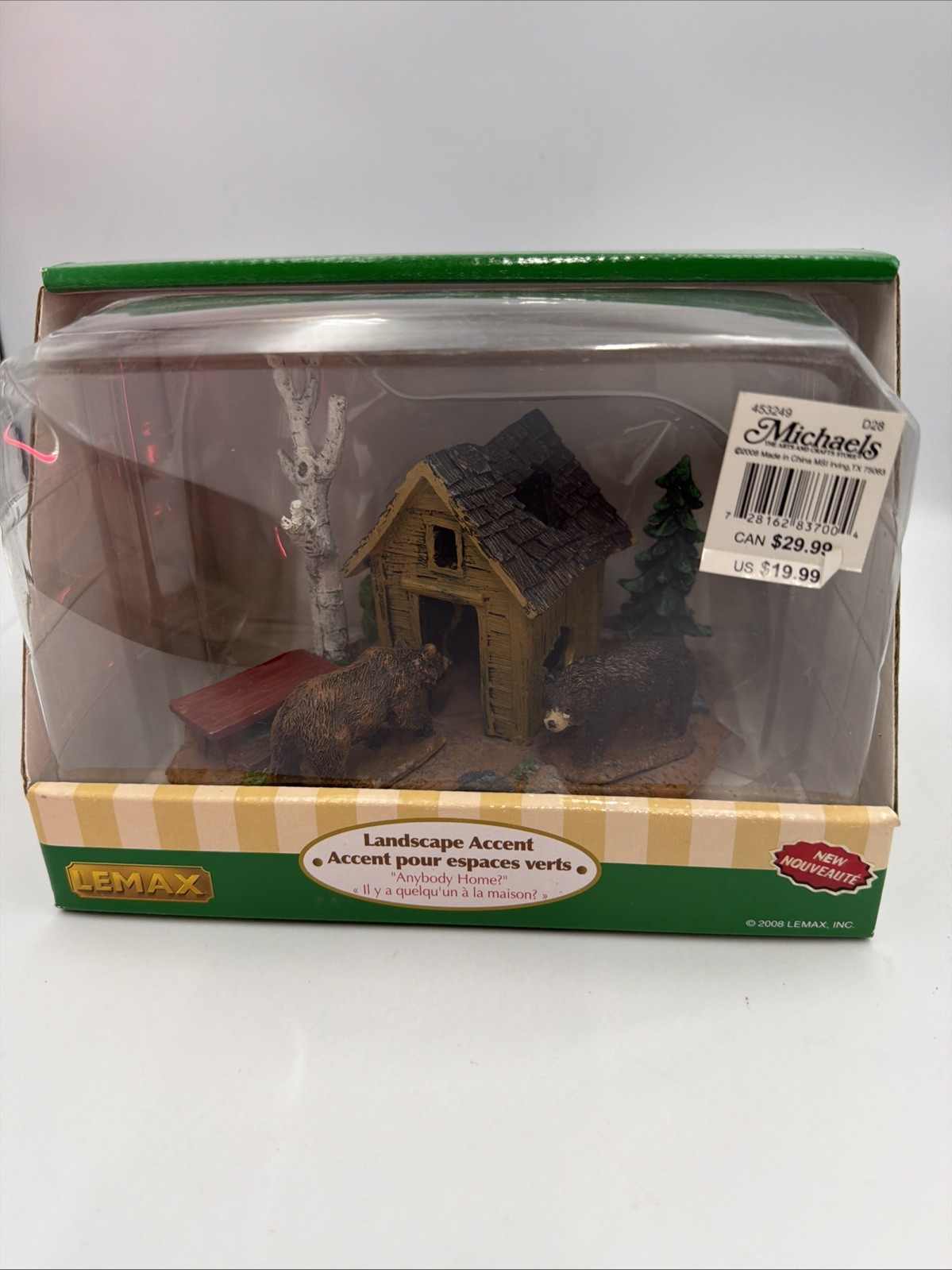 Lemax “Anybody Home?” Landscape Accent Bears Woods New In Box 2008