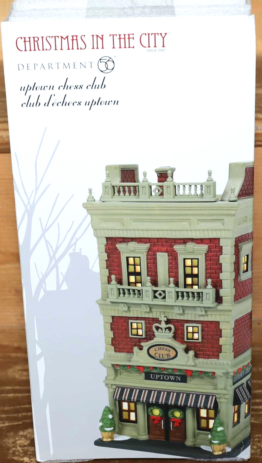 DEPT 56 UPTOWN CHESS CLUB 6009754 CHRISTMAS IN THE CITY CIC VILLAGE