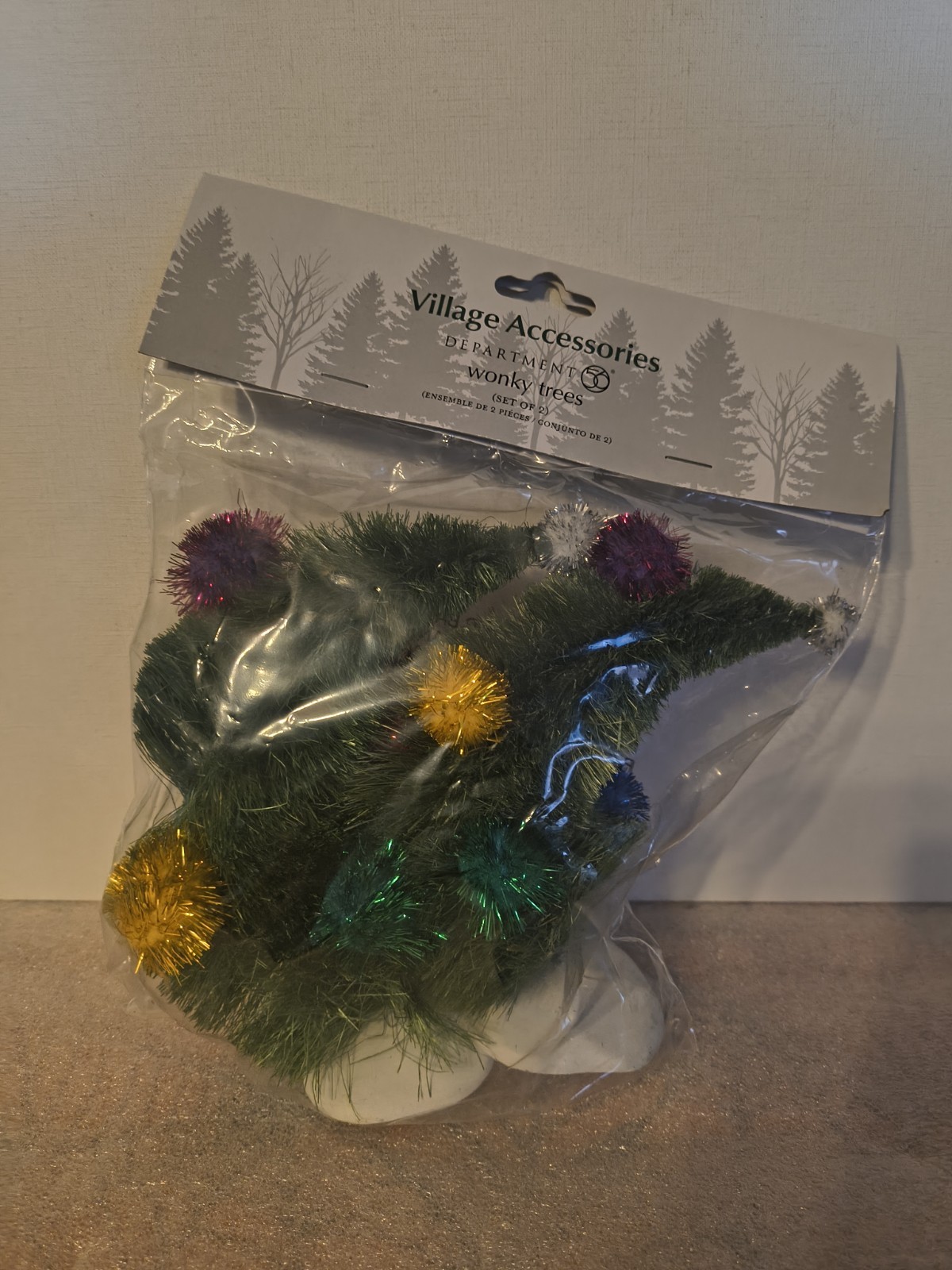 Department 56 The Grinch Who-Ville SET of 2 WONKY TREES In Original Packaging