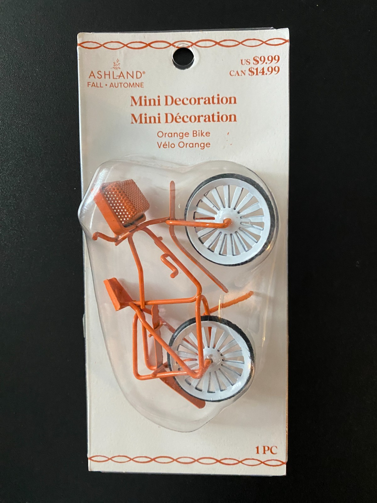 ASHLAND FALL THANKSGIVING MINIATURES ~ ORANGE BIKE ~ NEW IN PKG 2025 BICYCLE