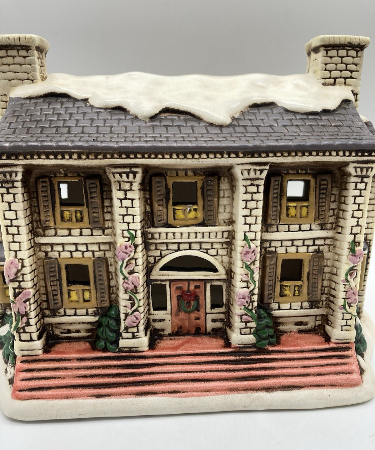 1988 Lefton Colonial Village Lighted Christmas MAJOR’S MANOR – BYRON WOOD 06902