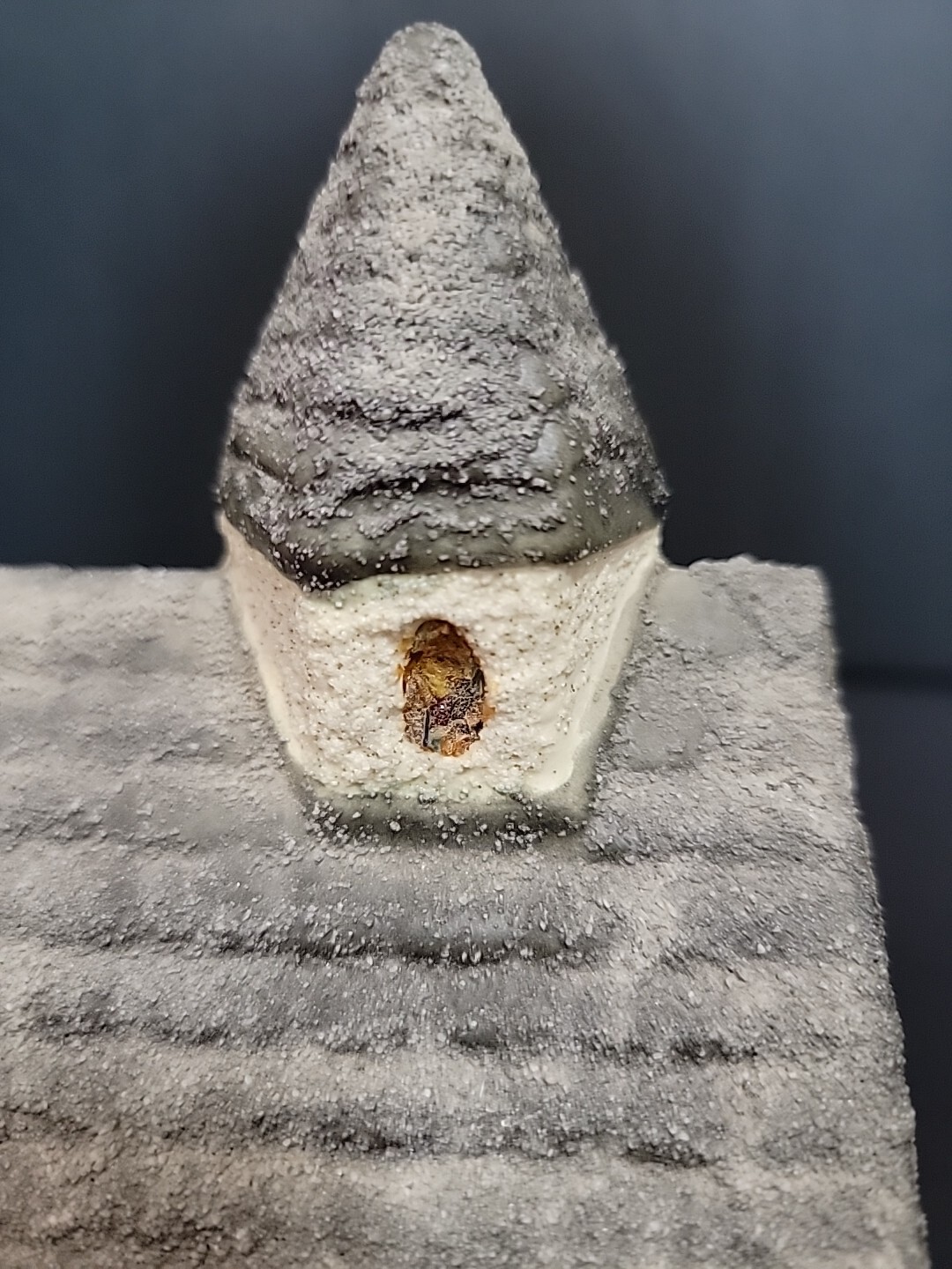 Vintage Handmade Ceramic Christmas Church Textured