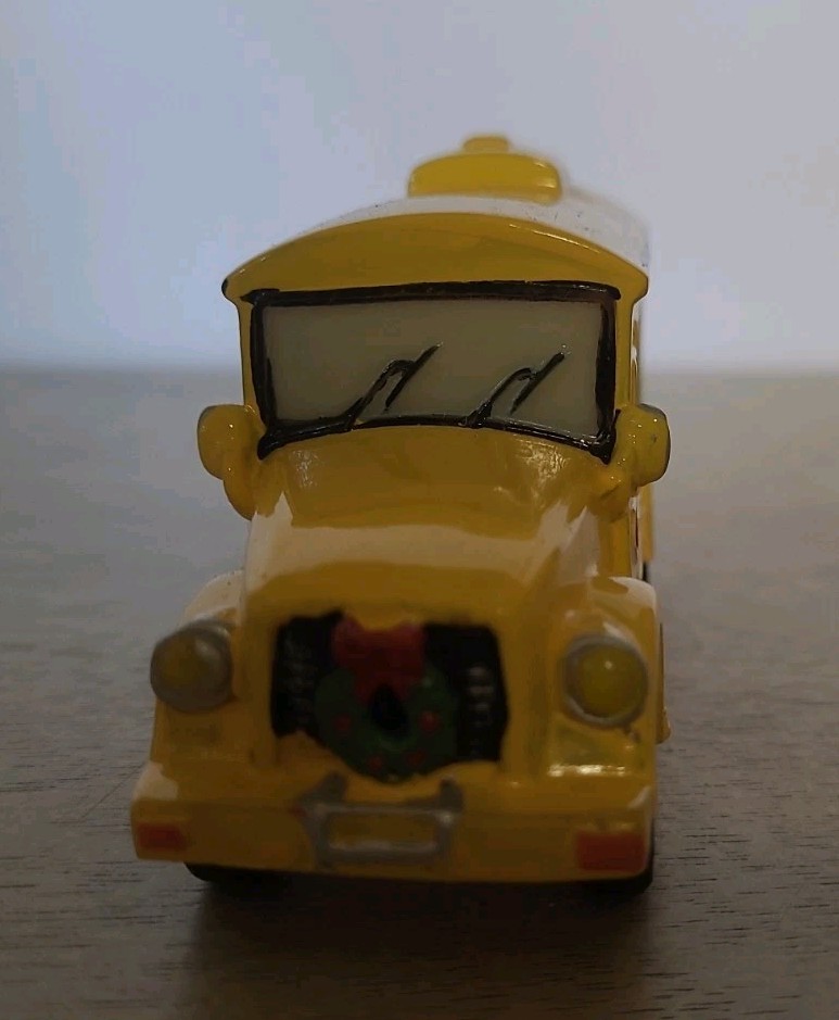 2 Pc St Nicholas Square School Bus Playground Slide Swing Set Village Collection