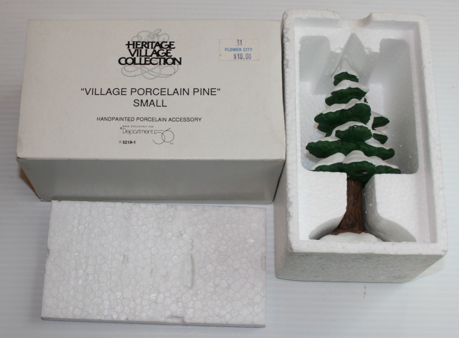 Department 56 VILLAGE PORCELAIN PINE 7 inch+ Heritage Village w/ Box