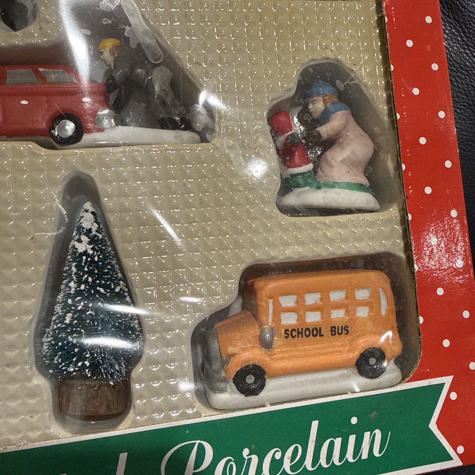 Winter Valley Christmas Village Accessories 12pc Porcelain Hand Painted 763 NEW