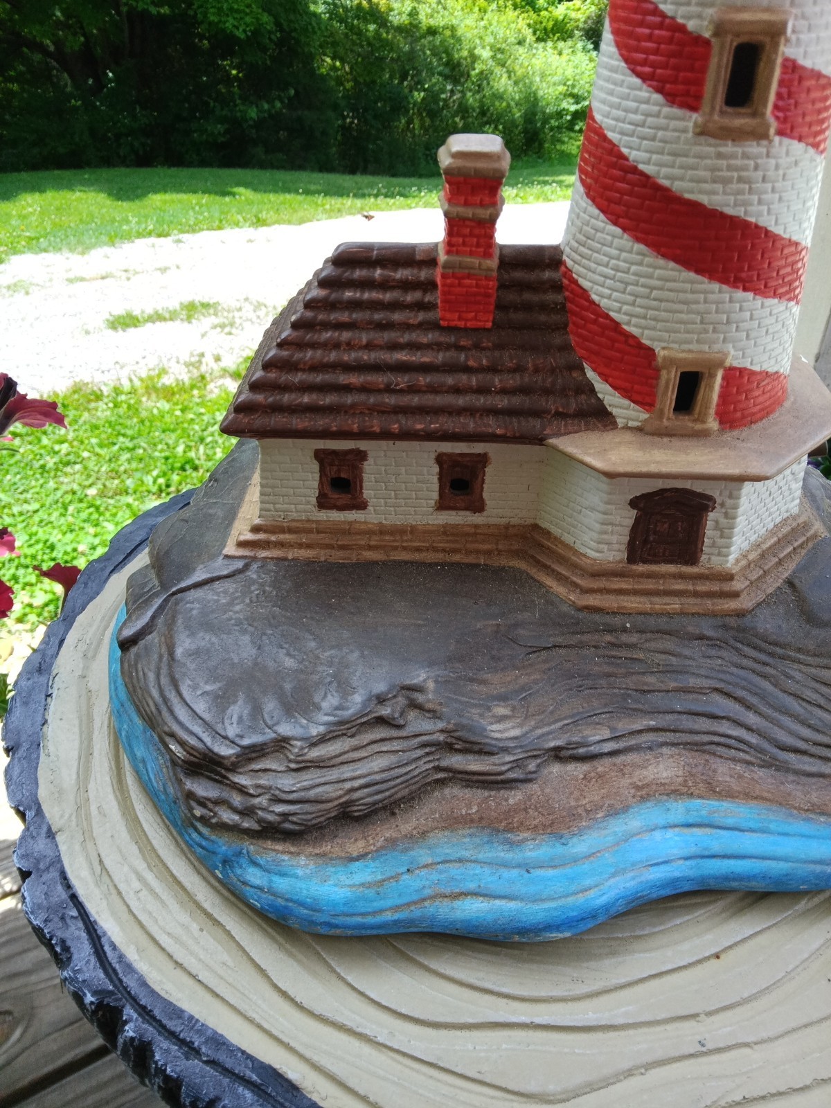 Vintage Byron Molds Hand Painted Lighthouse Ceramic 1980
