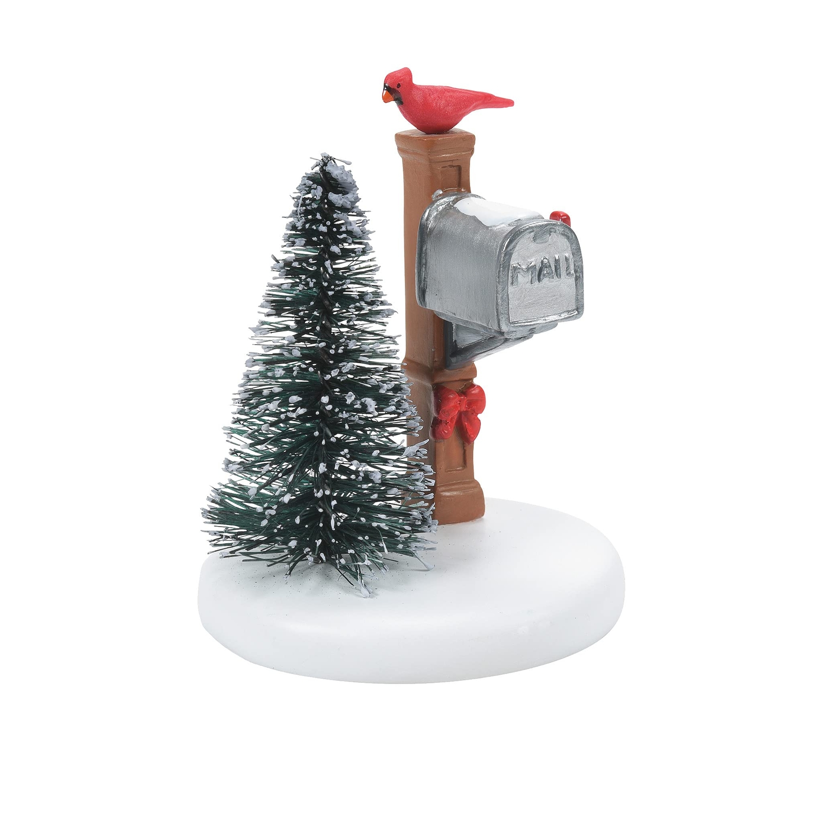 Department 56 Village Cardinal Mailbox Sculpture Hand Painted Figurine 2.75 H