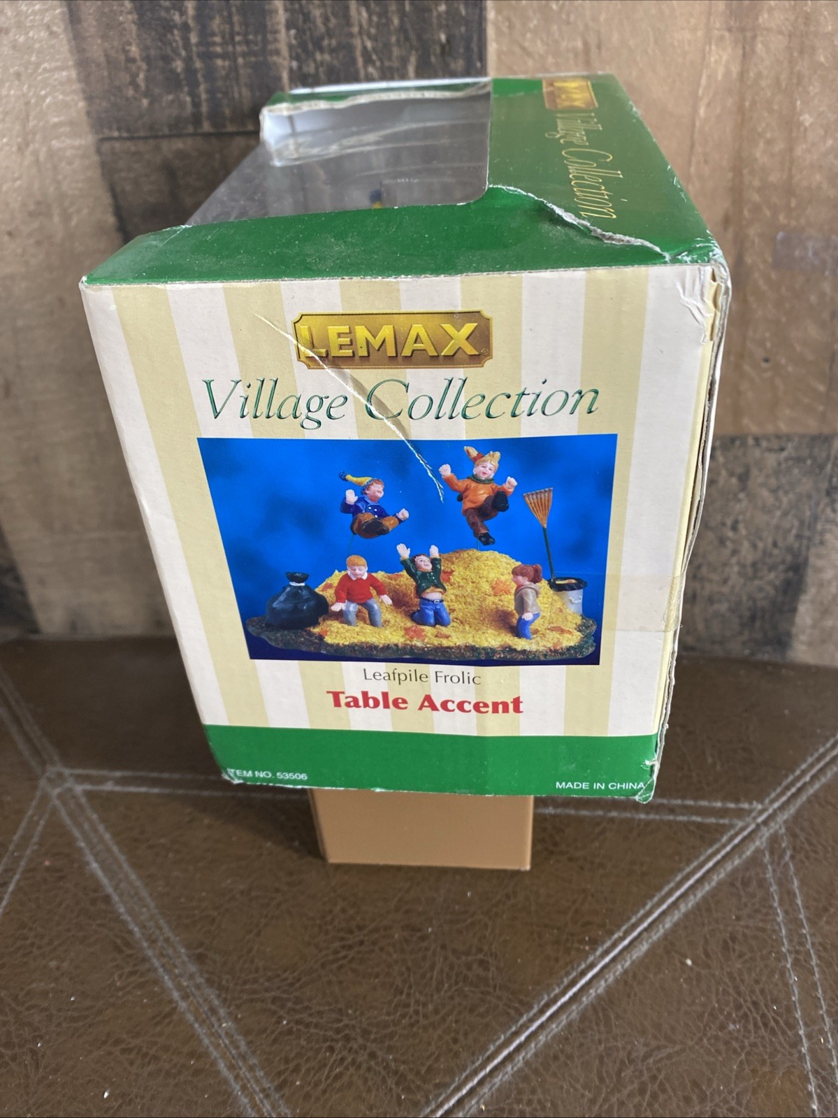 Lemax Table Decoration 2005 Leafpile Frolic #53506 NEW In Box table Accent Vtg
