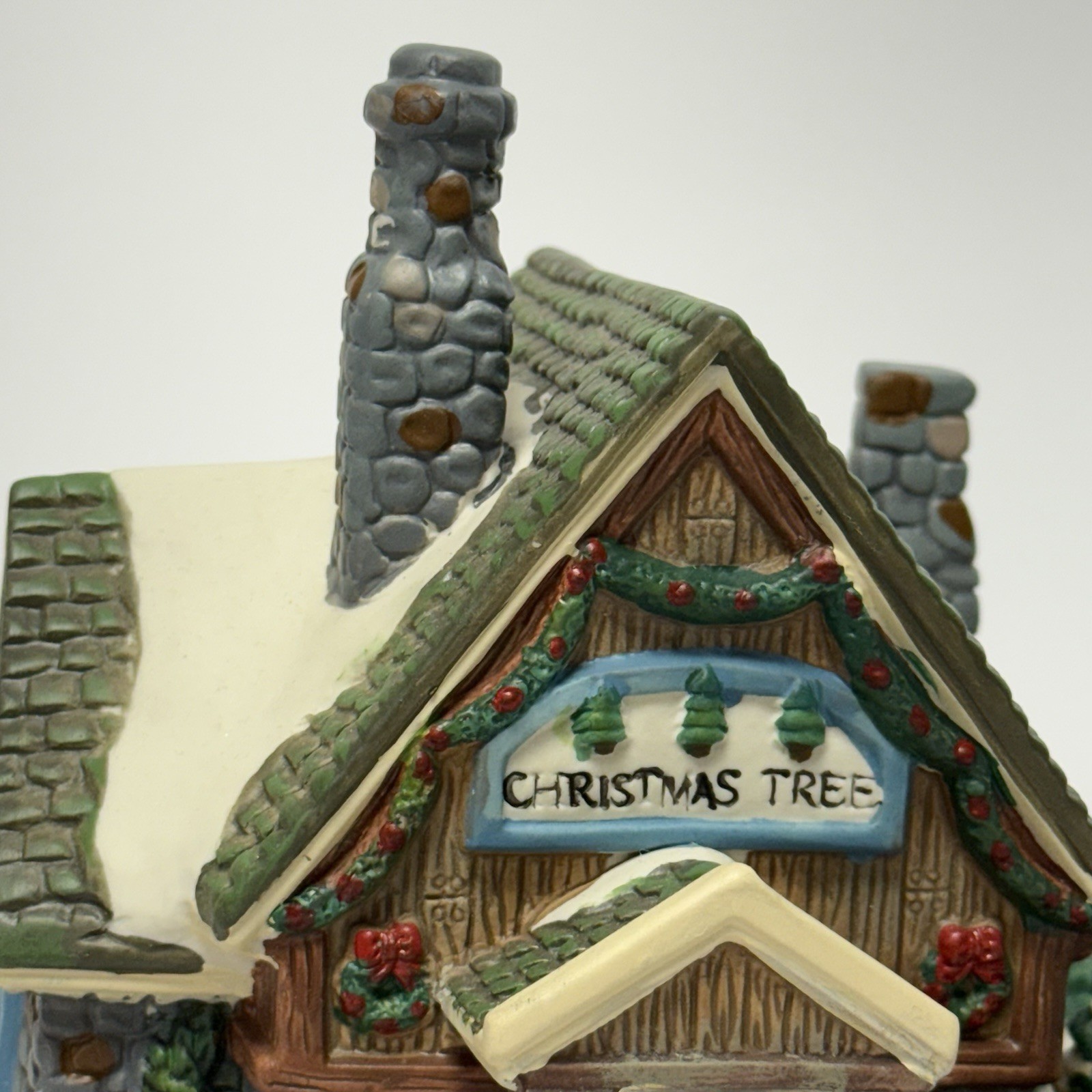 Christmas Streets Tree Seller’s House Lighted Village with Box Styrofoam READ