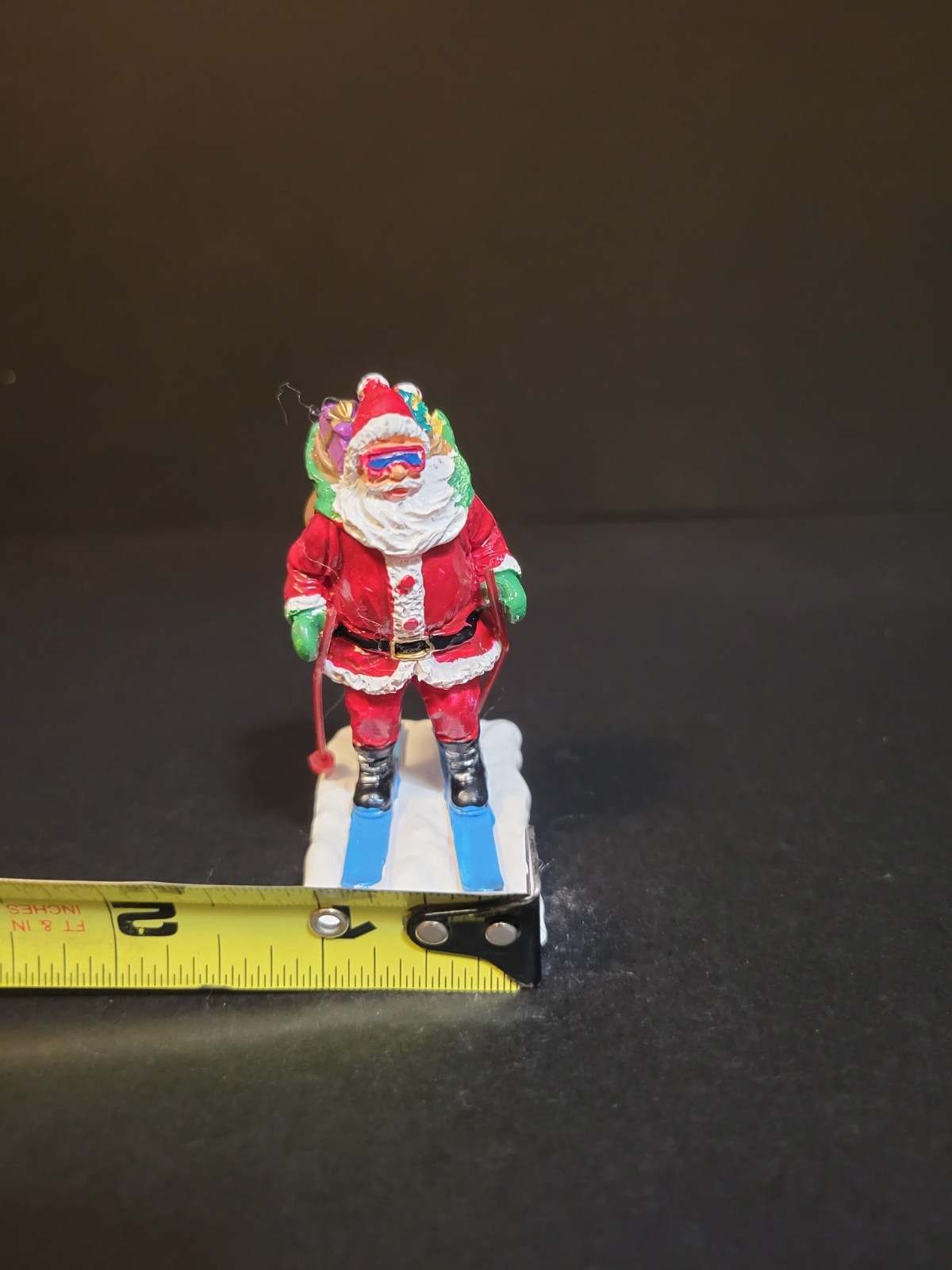 Lemax Christmas Village Town Santa Skier 52337 Downhill Skiing Bag of Toys