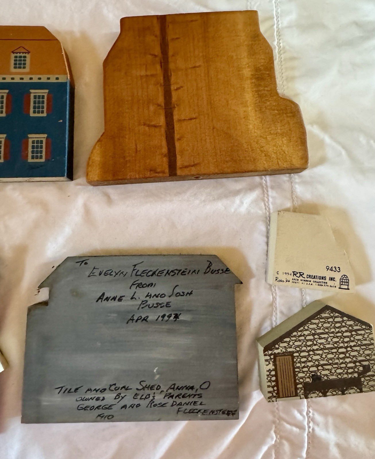 Vintage Wooden Shelf Sitter Folk Art Lot Cat’s Meow R.R. Creations Mixed 8 Pc