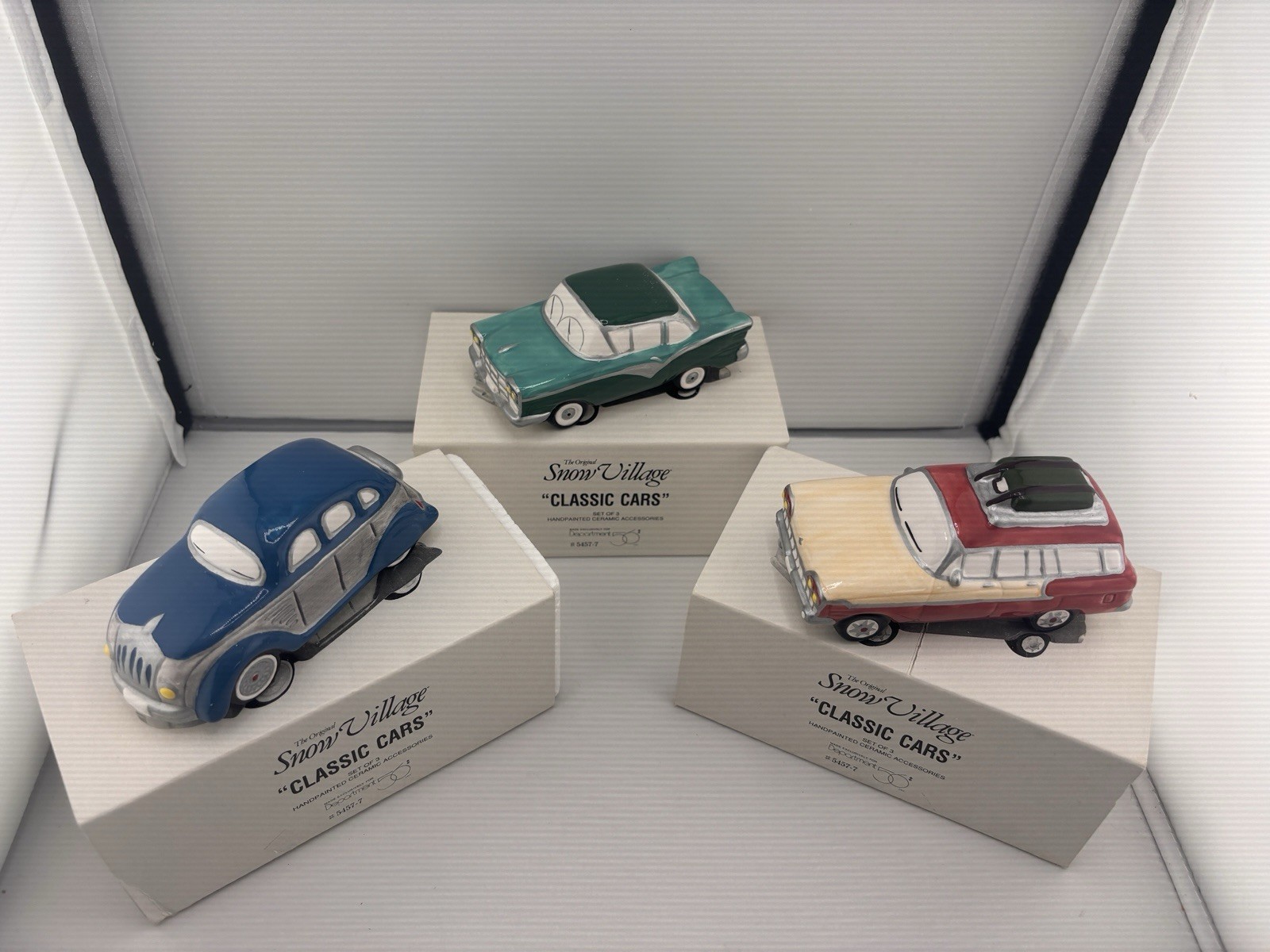 Department Dept 56 Original Snow Village Classic Cars Set of 3 #5457-7