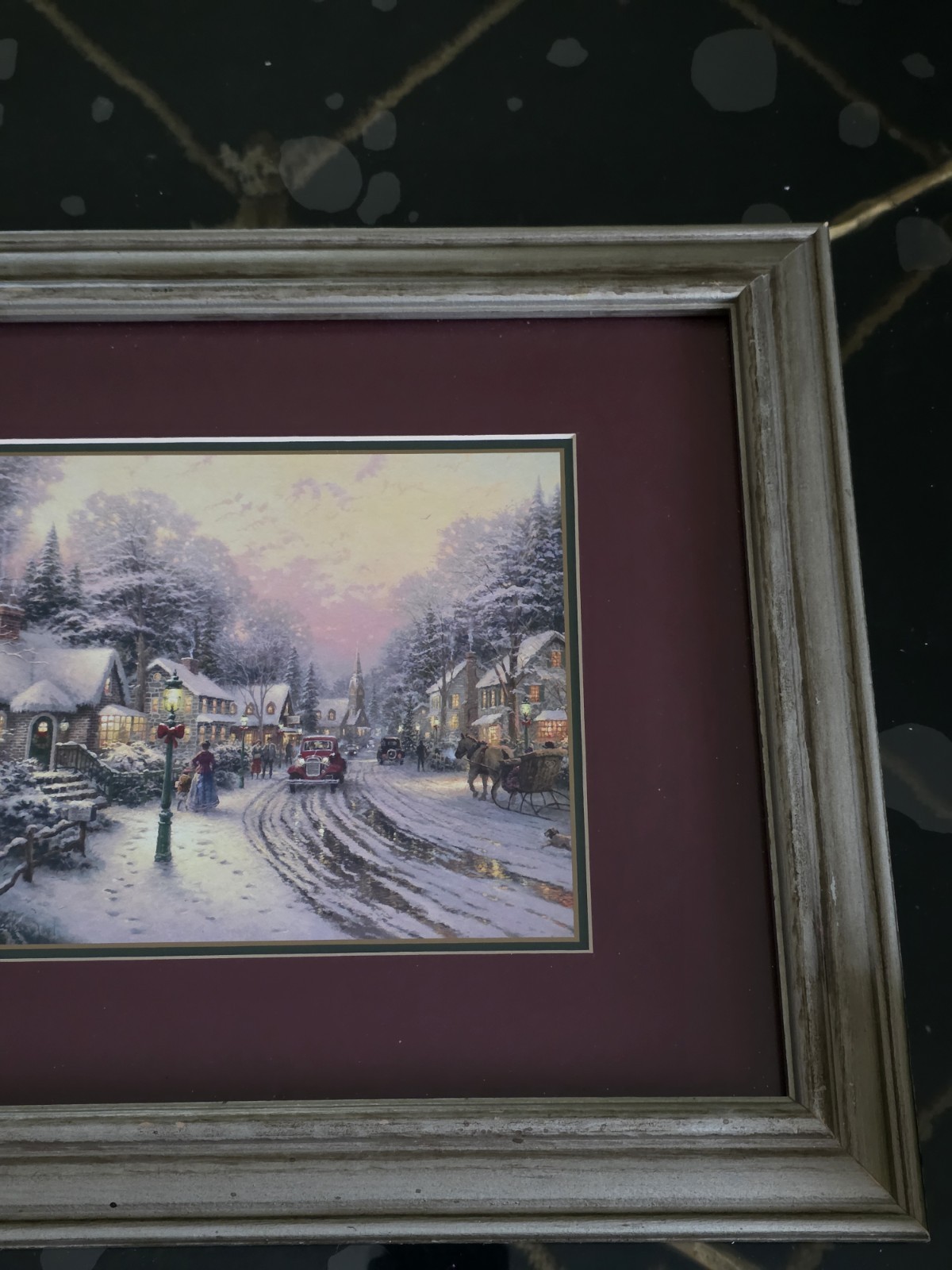 Vintage Thomas Kinkade “VILLAGE Christmas “ Print