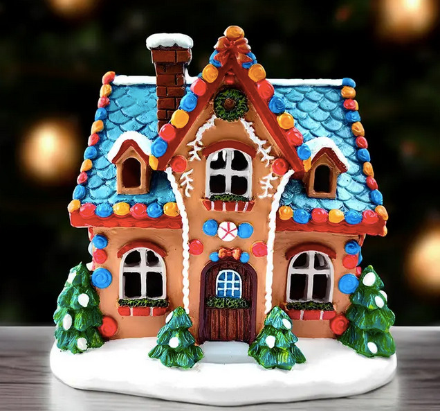 Valentine’s Day Whimsical Sweet Gingerbread House LED LightUp New 2024 Christmas