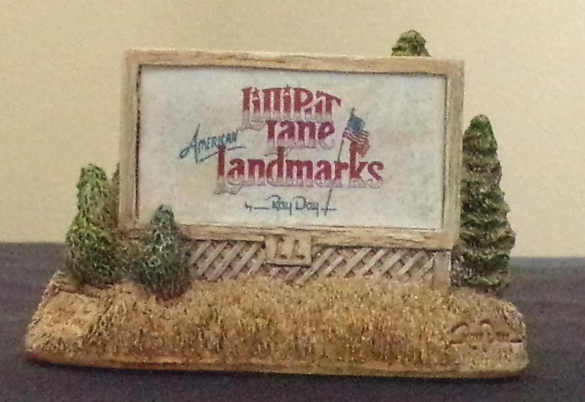 Signed Lilliput Lane Sign of the Times American Landmarks Collection