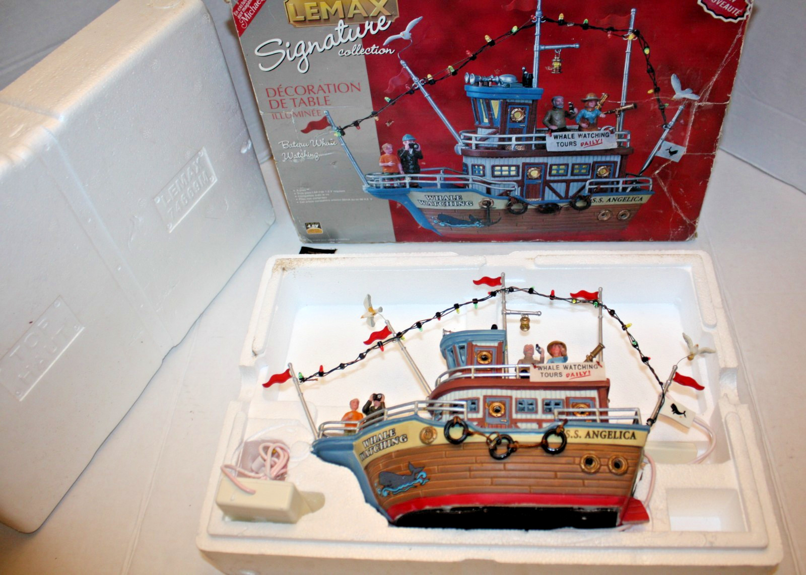 2007 Lemax lighted Whale Watching Boat battery operated exclusively at Michaels