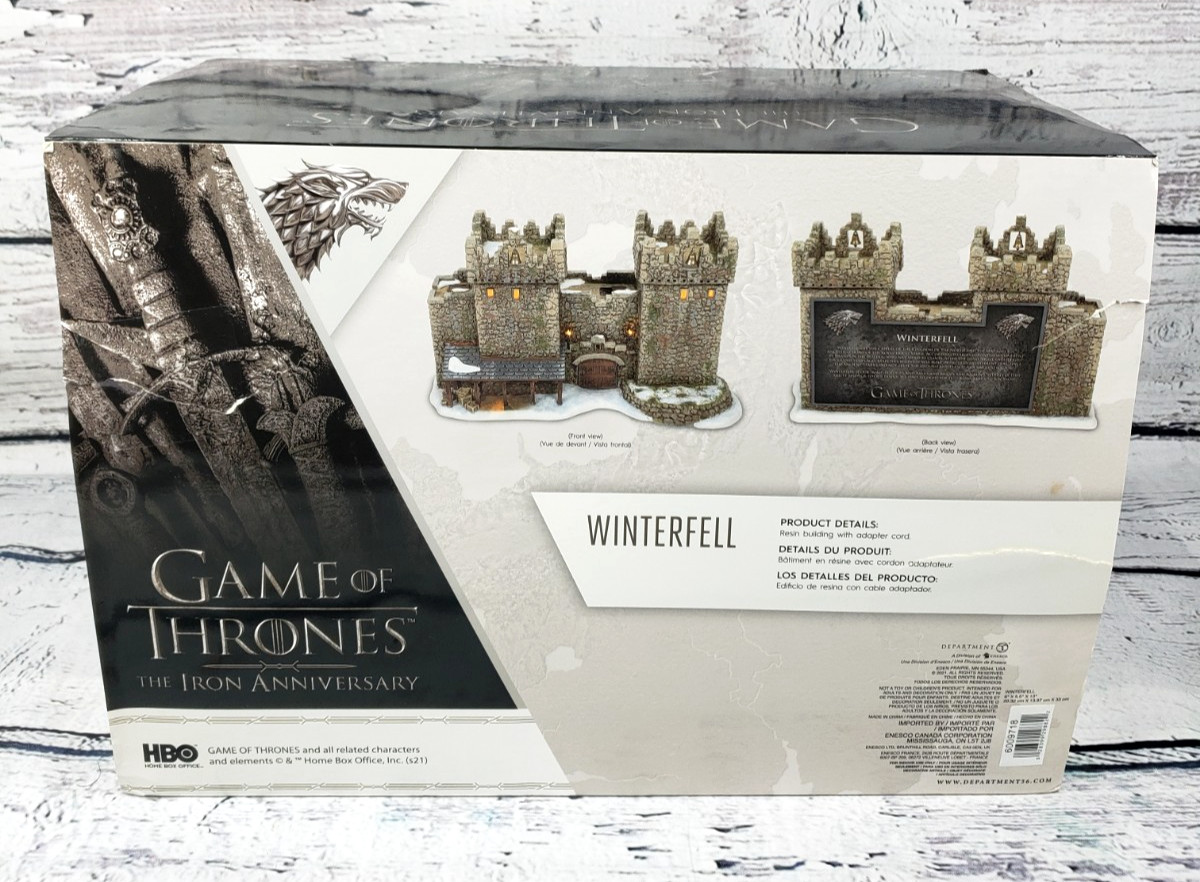 Department Dept 56 Game Of Thrones Winterfell Miniature New Complete Open Box