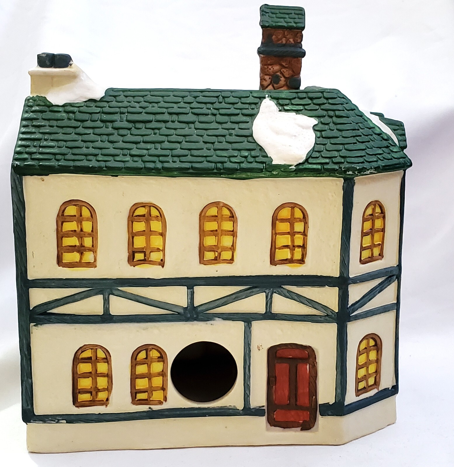 Holiday Expressions DAILY NEWSPAPER Christmas Village building house CHIPPED