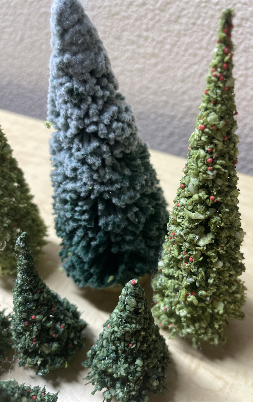 Vintage Pine Tree Christmas Collection Foam Varied Greens & Sizes Dept 56 + More
