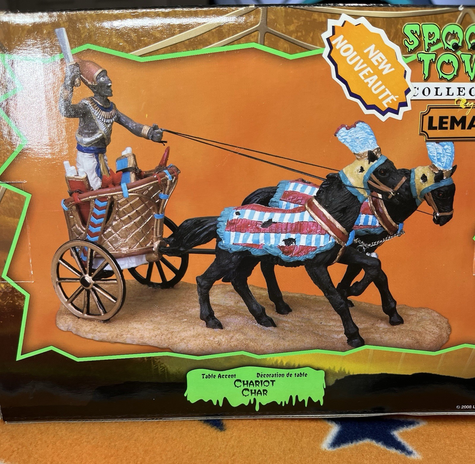 LEMAX Spooky Town CHARIOT Halloween Egyptian Zombie Horses Parade Halloween