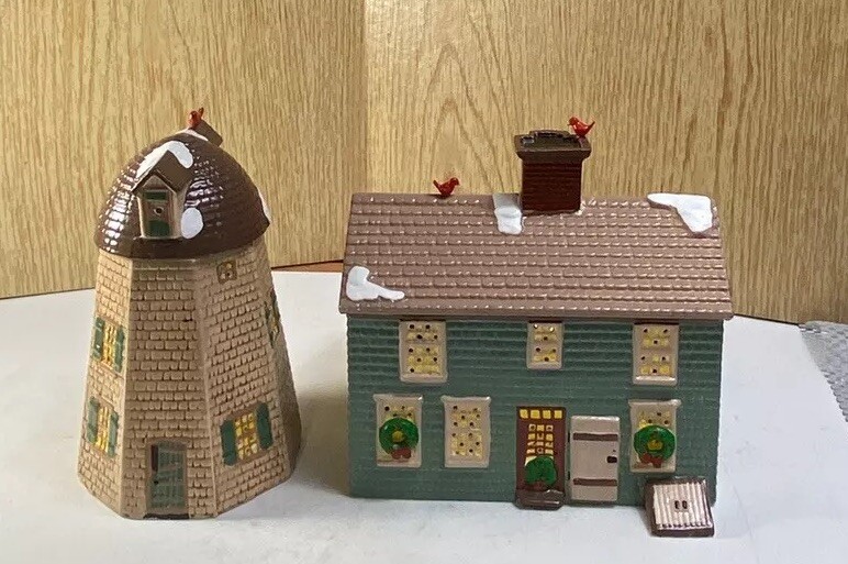 Department 56 Snow Village Home Sweet Home House & Windmill 5126-8 See Desc.