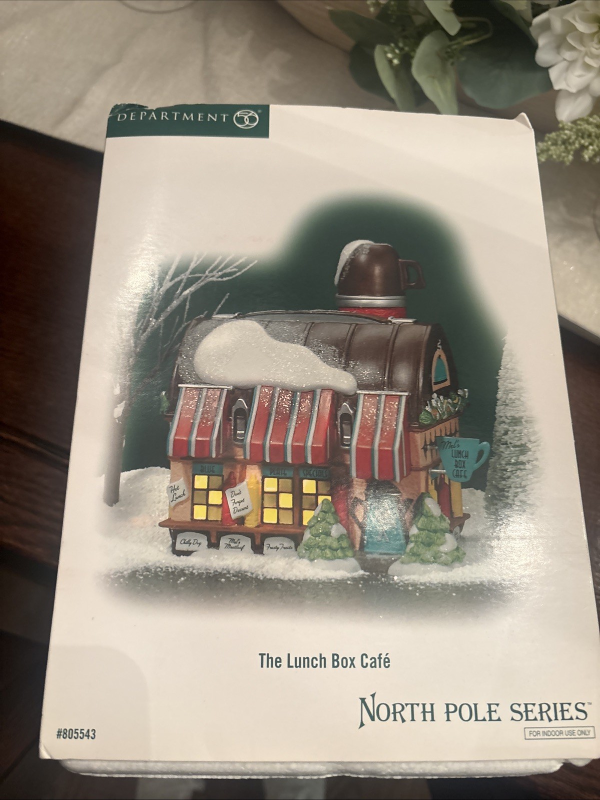 Department 56 Village North Pole series “The Lunch Box Cafe” New In Box