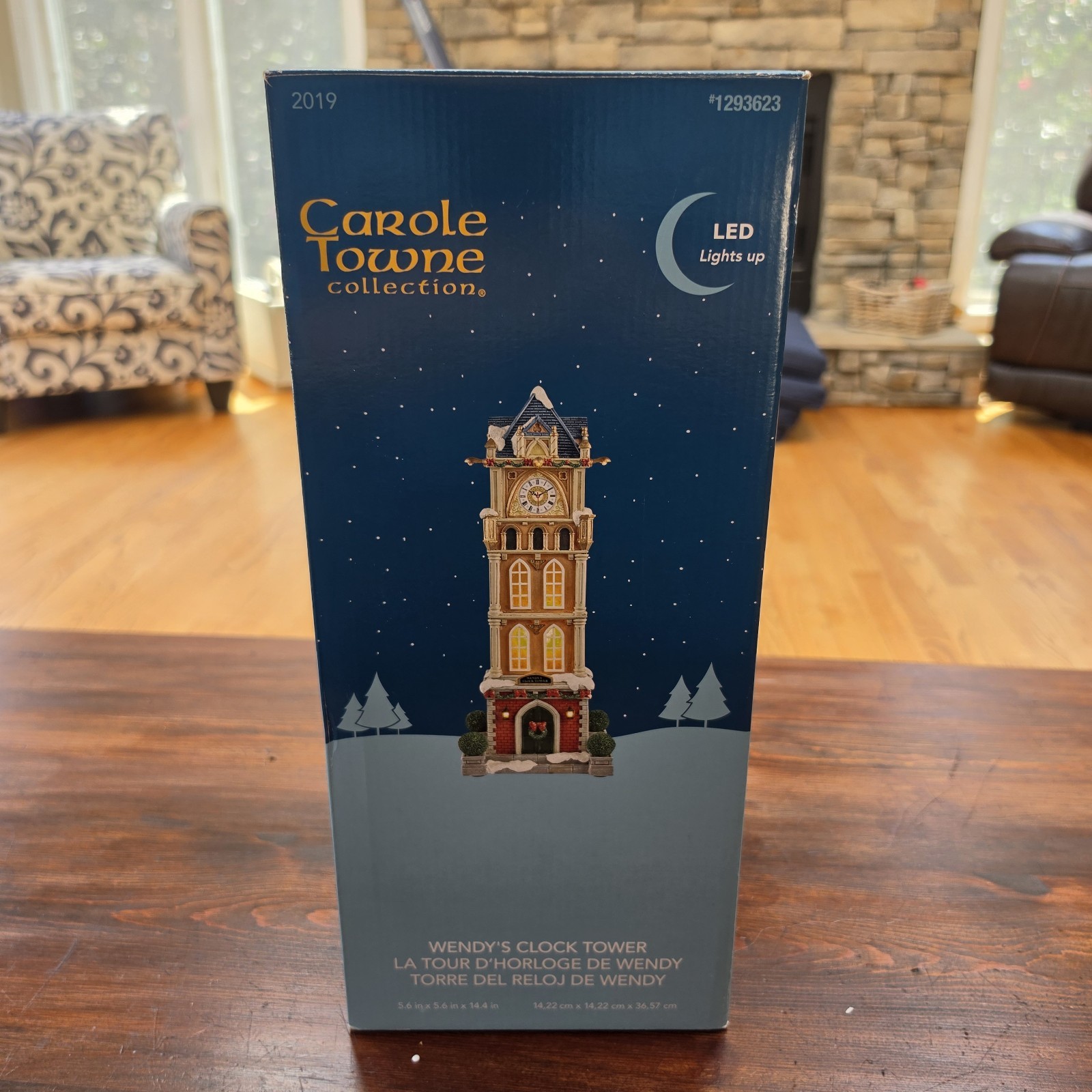 Carole Towne Wendy’s Clock Tower 1293623 LED Lighted New Never Used Christmas