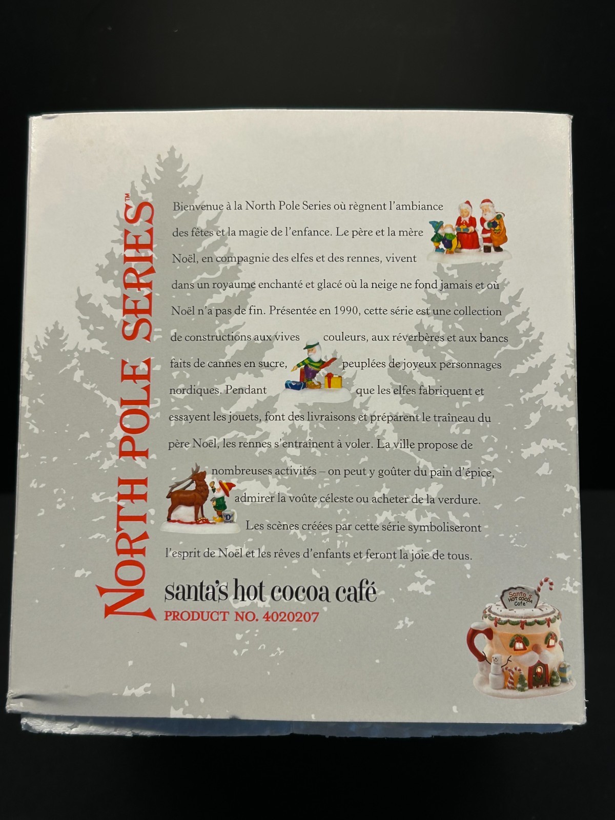 🎅 Dept 56 #4020207 Santa’s Hot Cocoa Café” North Pole Series Sweet Shop