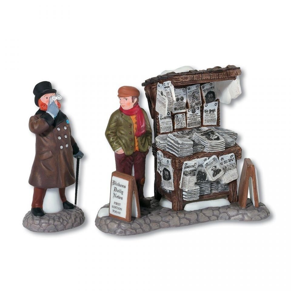 Dept 56 London Newspaper Stand Set Of 2 Dickens Village 56.58560