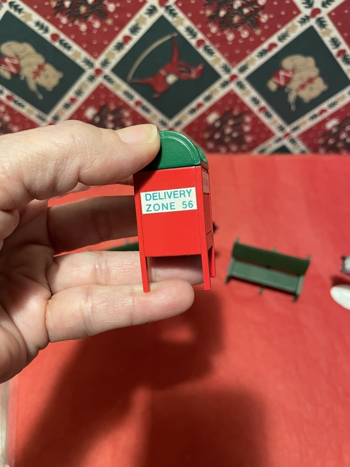 Dept 56 Park Benches Mailbox Clock Christmas Village Accessory Lot Lemax