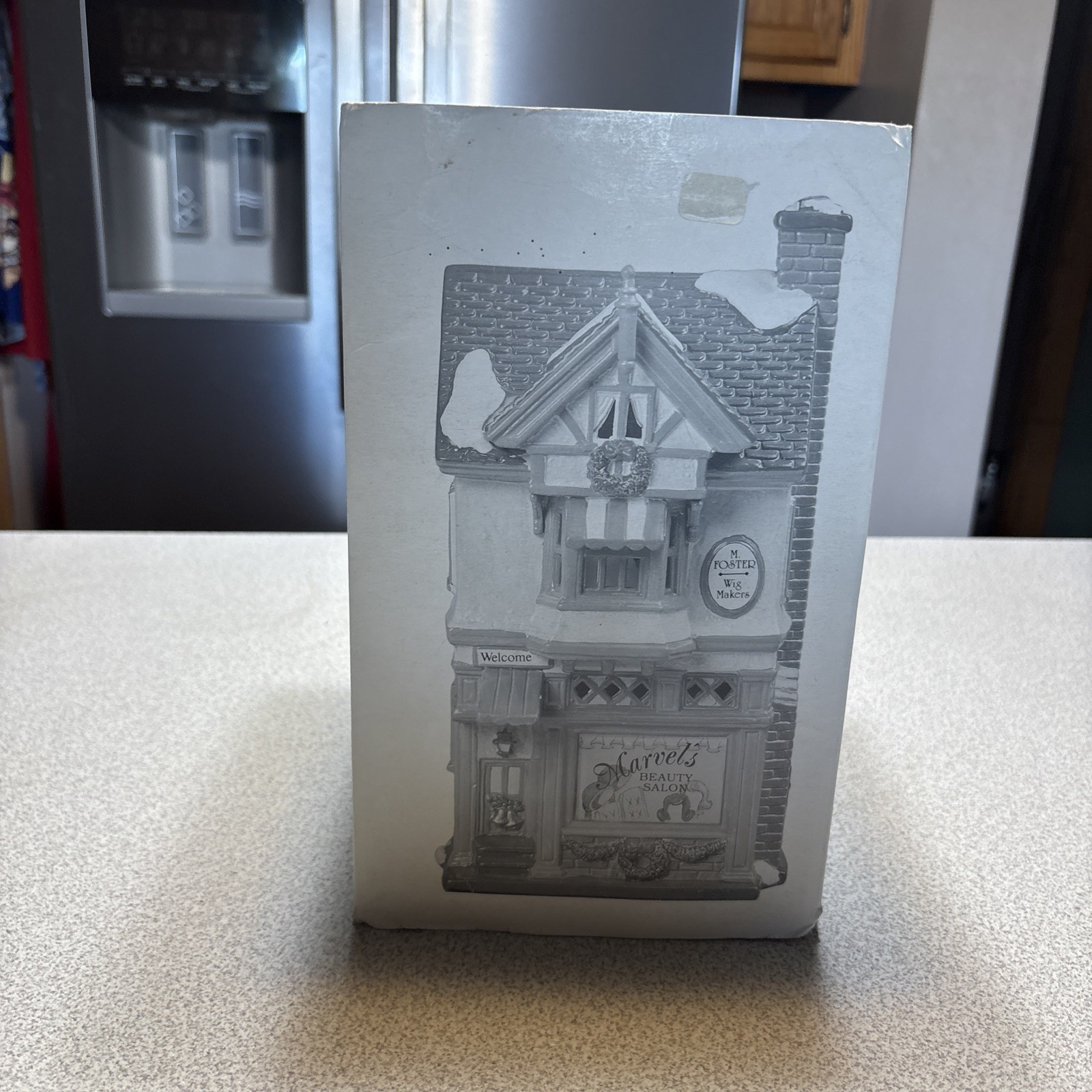 Dept 56 The Original Snow Village Christmas Marvel’s Beauty Salon #54704 Box