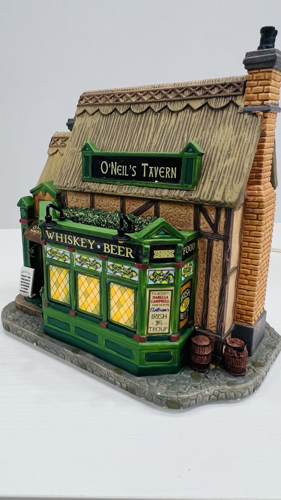 Lemax Caddington Village “0’Neil’s Irish Tavern” Retired 2014 NEW & RARE !