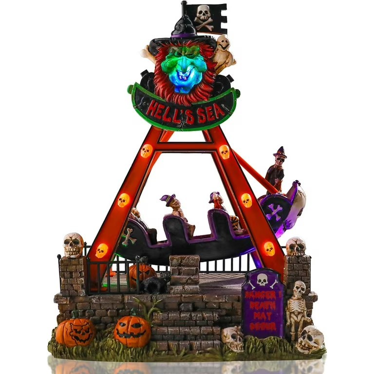 FG Square Animated Halloween Pirate Ship – Hell’s Sea Pendulum – New