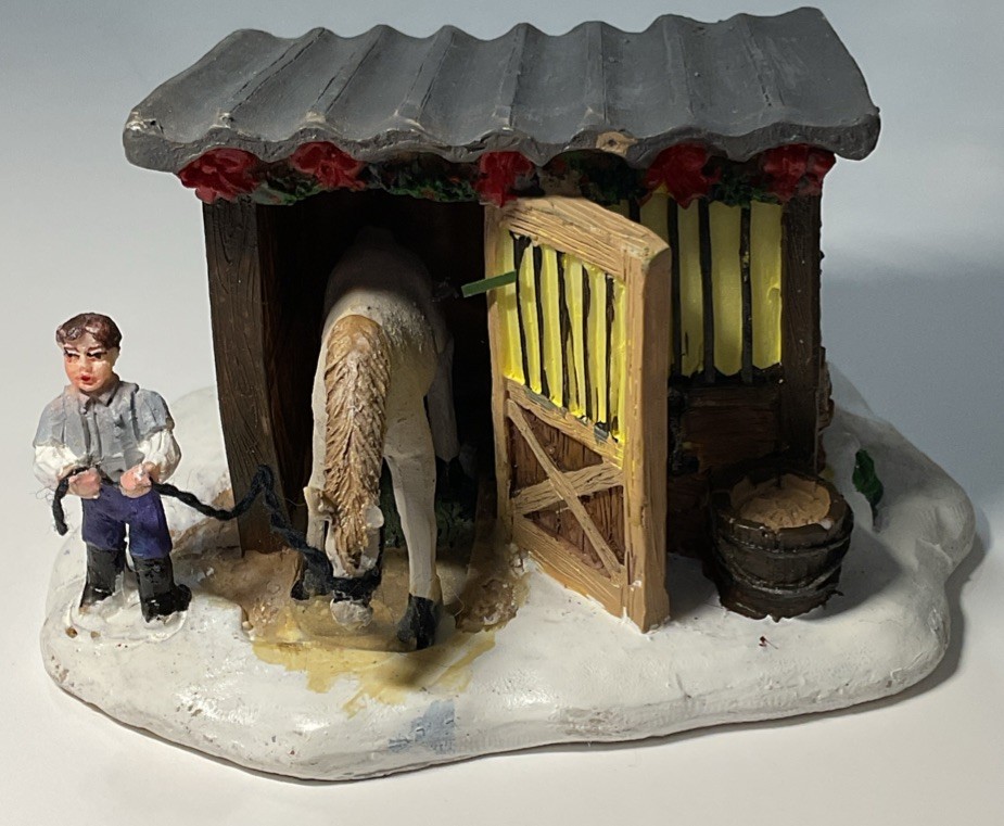 2009 Holiday Inspirations Horse Stable House Accessory Christmas Original Box