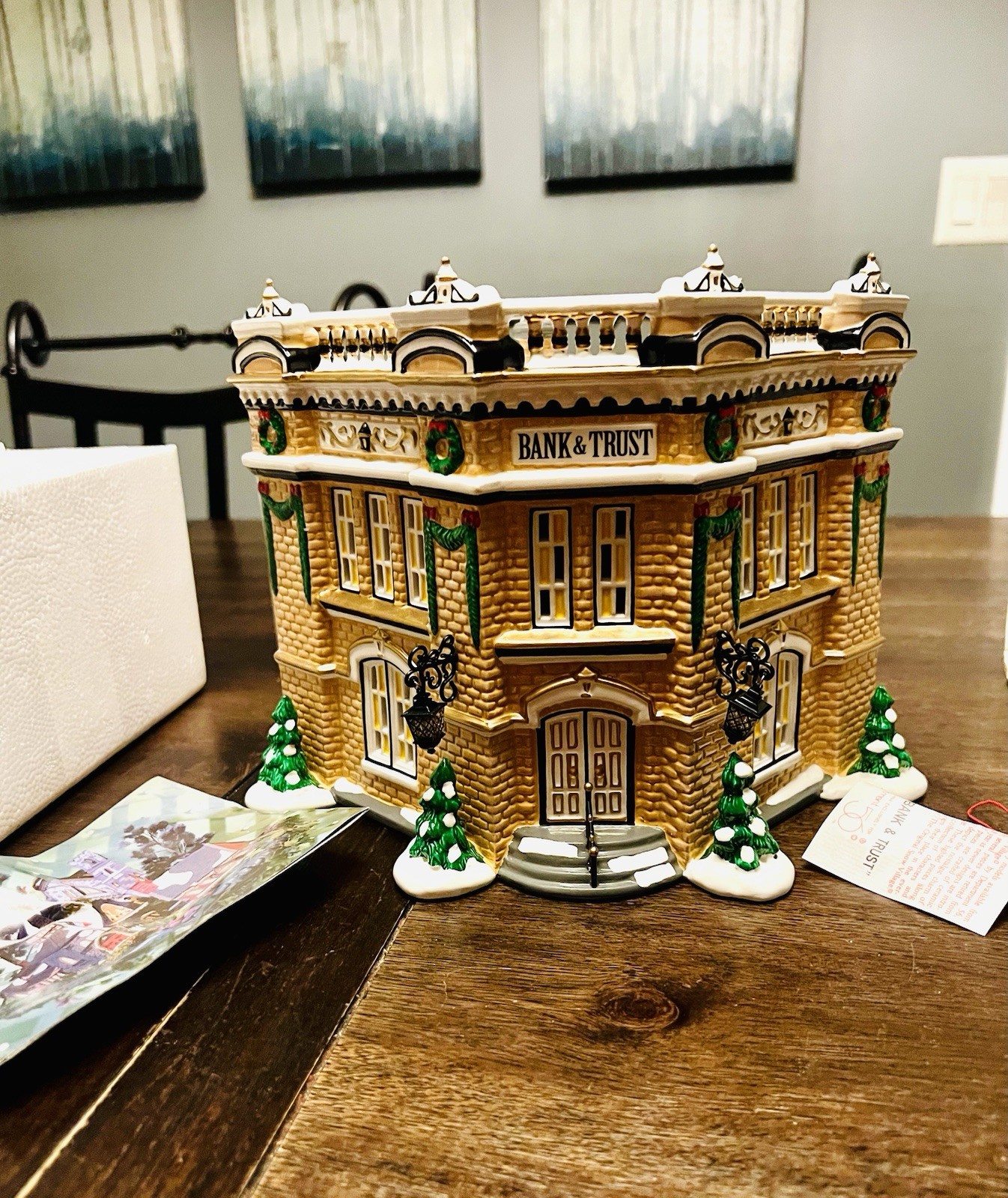 Department 56 Village Bank & Trust Original Snow Village VTG 1999 56-55002