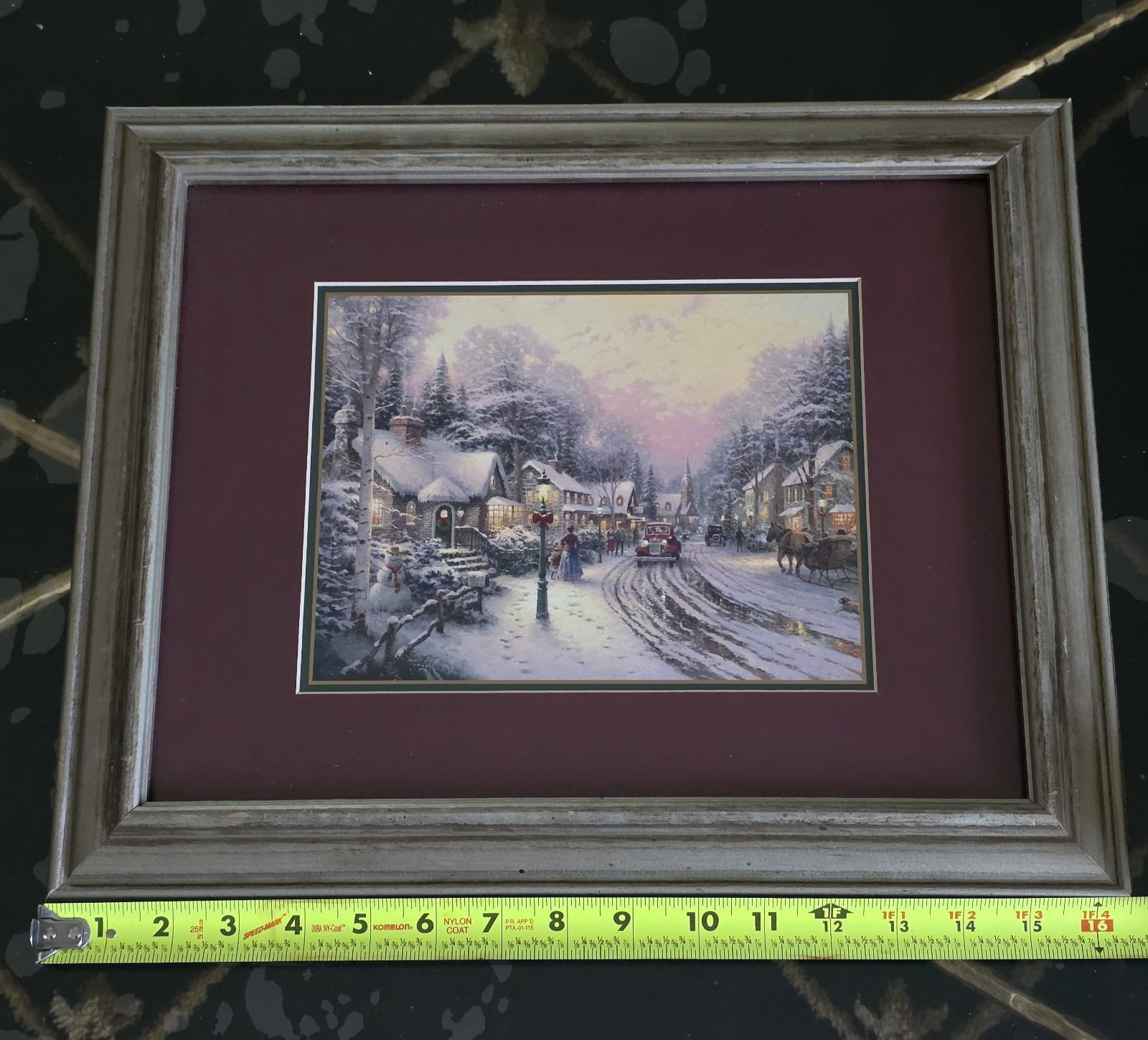 Vintage Thomas Kinkade “VILLAGE Christmas “ Print