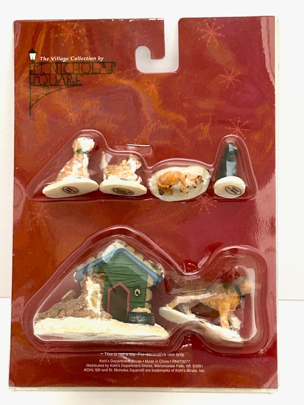 St. Nicholas Square Village City Dog Walker & Cats and Dogs New Sealed Figures