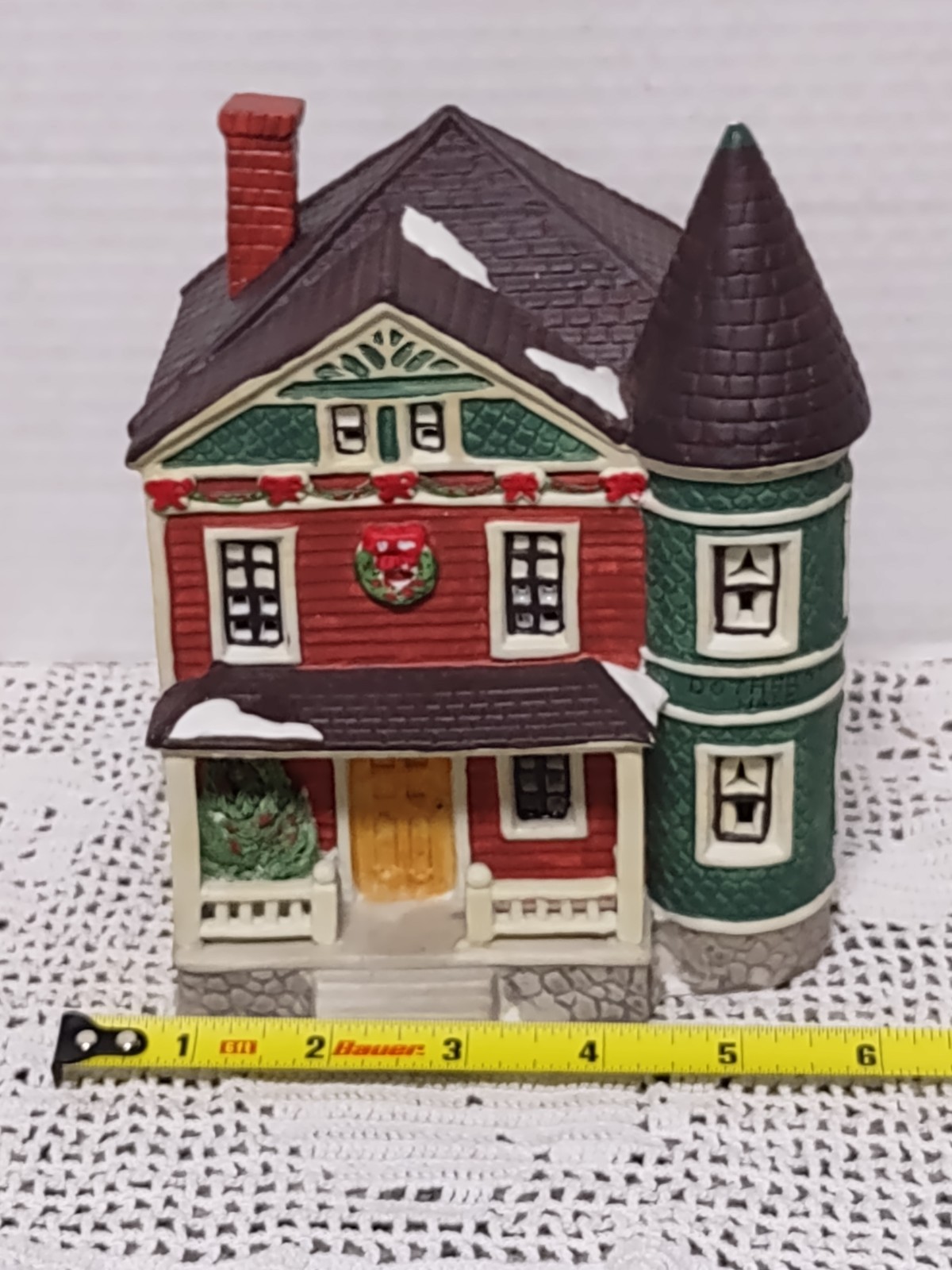 Lemax Hearthside Village Porcelain Lighted House 1991 Bradlees Retired, NO Cord