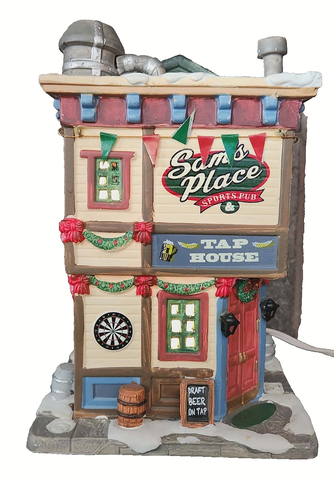 LEMAX CHRISTMAS VILLAGE HOUSE – COVENTRY COVE SAMS PLACE SPORTS PUB #65139