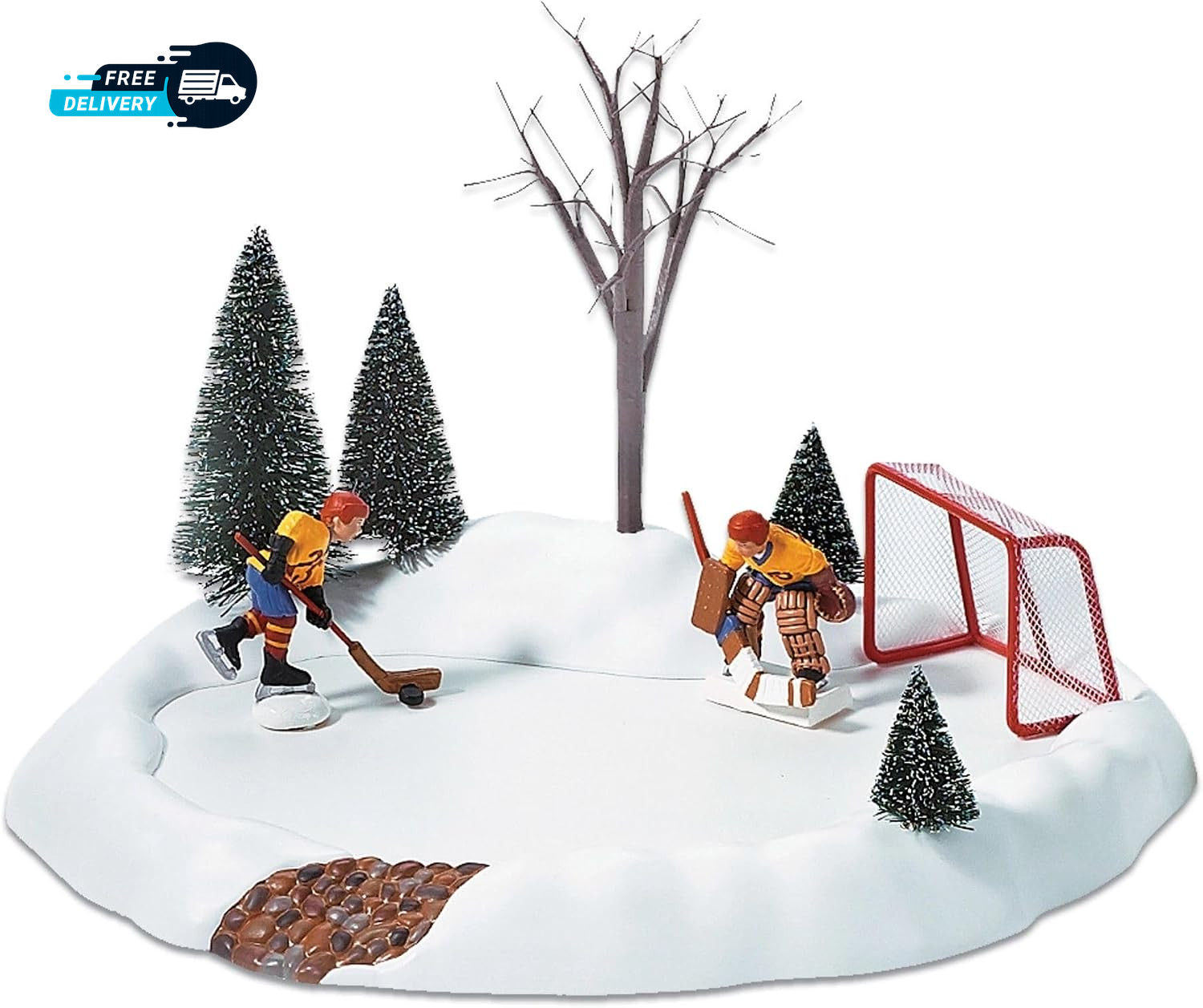 Accessories for Village Collections Hockey Practice Animated Figurine Set, 7.5 I