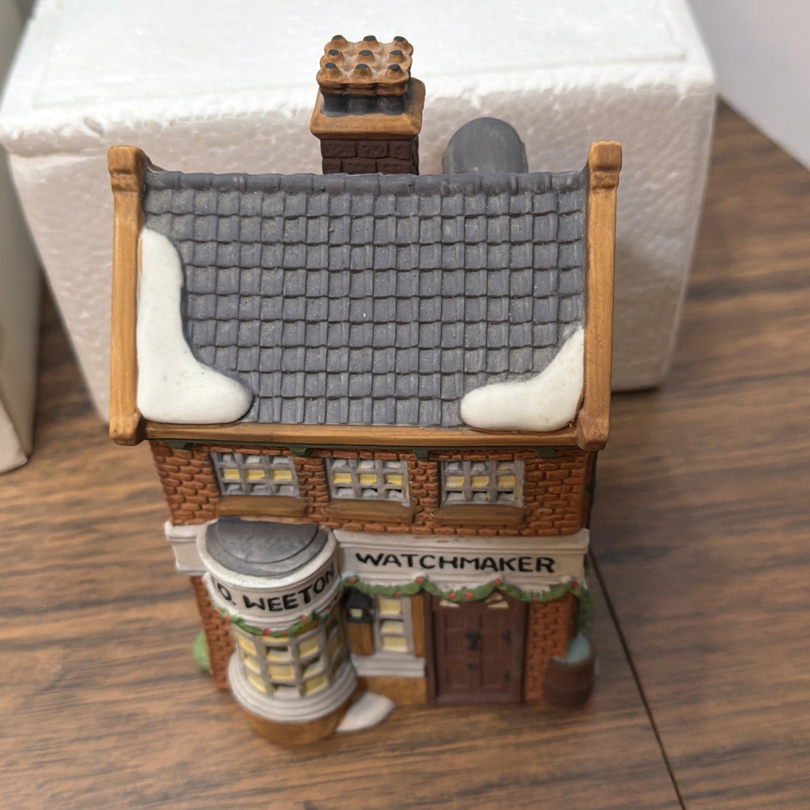 DEPT56 Geo Weeton Watchmaker Heritage Village Collection #5926-9 w/ Box & Light