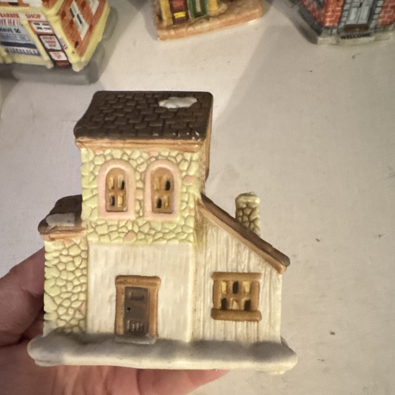 American Landmarks Collection 1992-94Painted Ceramic Christmas Village Buildings