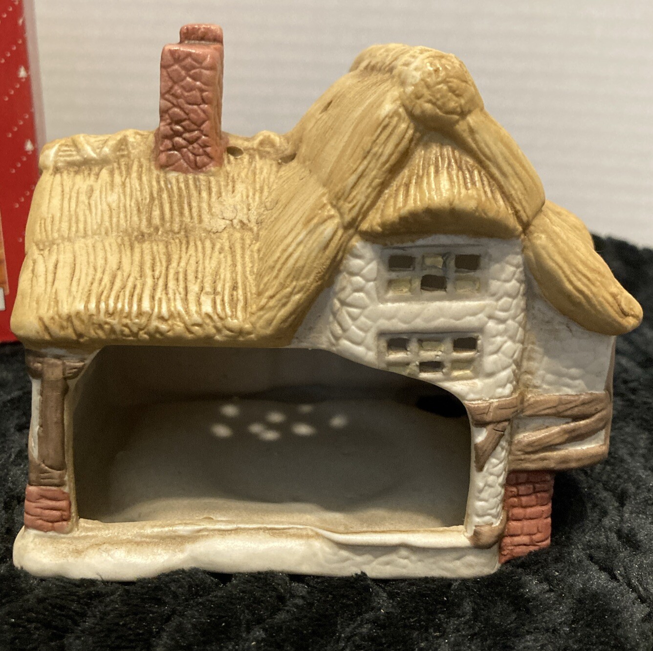 Holiday Time Porcelain Bisque House Candleholder