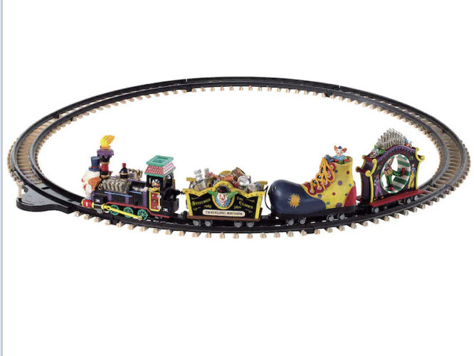 LEMAX Crazy Clown Express Train Set Holiday Village Animated & Musical