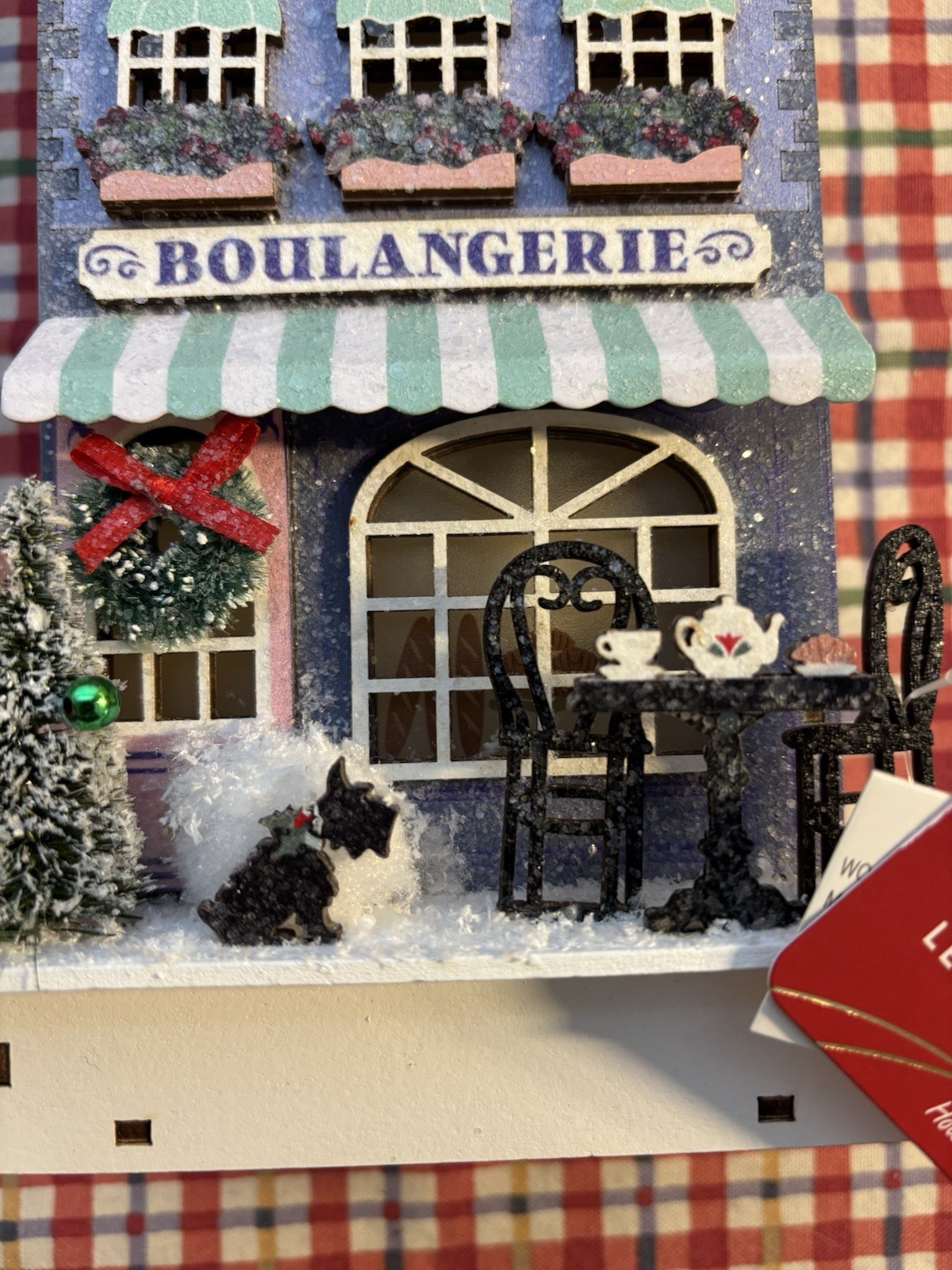 World Market 2025 Laser Cut Wood LED “Boulangerie” LED Bakery New With Tags
