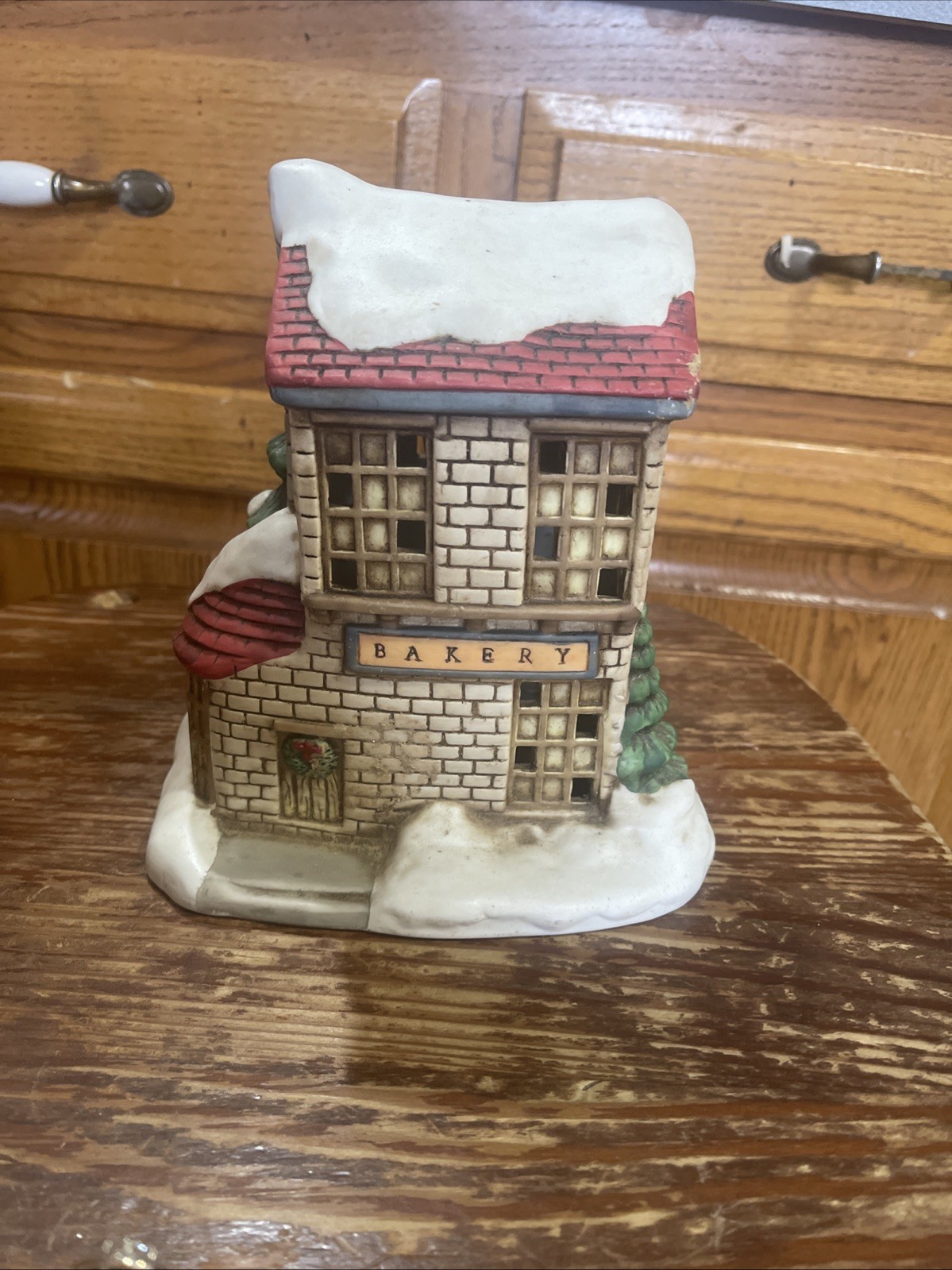 Lighted Bakery Two Story Christmas House Unbranded Ceramic Unboxed Vintage 1993