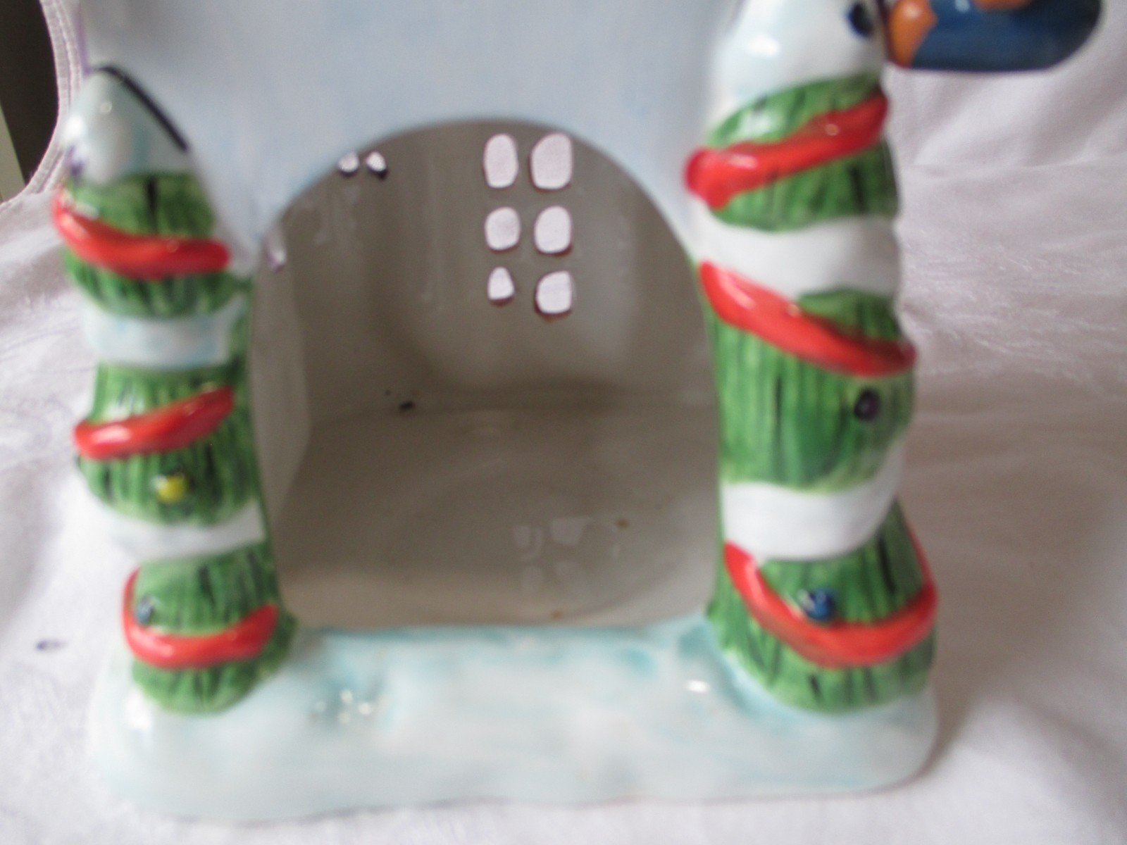 Elements TOY SHOP Christmas Tea-Light CANDLE HOLDER~Holiday Village~Ceramic