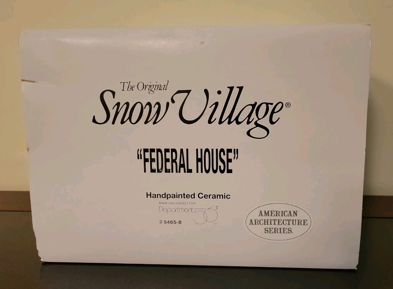 Dept 56 Vintage 1994 Snow Village “Federal House” # 5465-8 Retired EUC