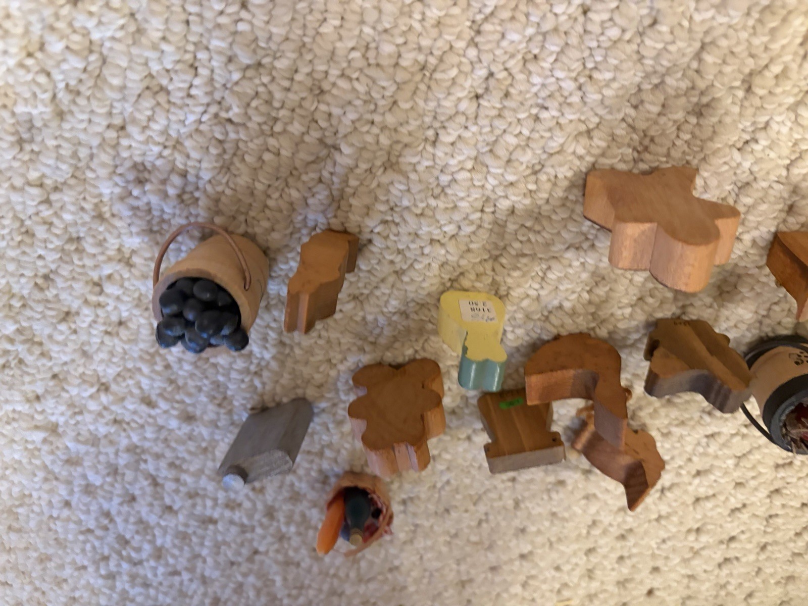 Lot Of Small Wooden Farm Scene Pieces
