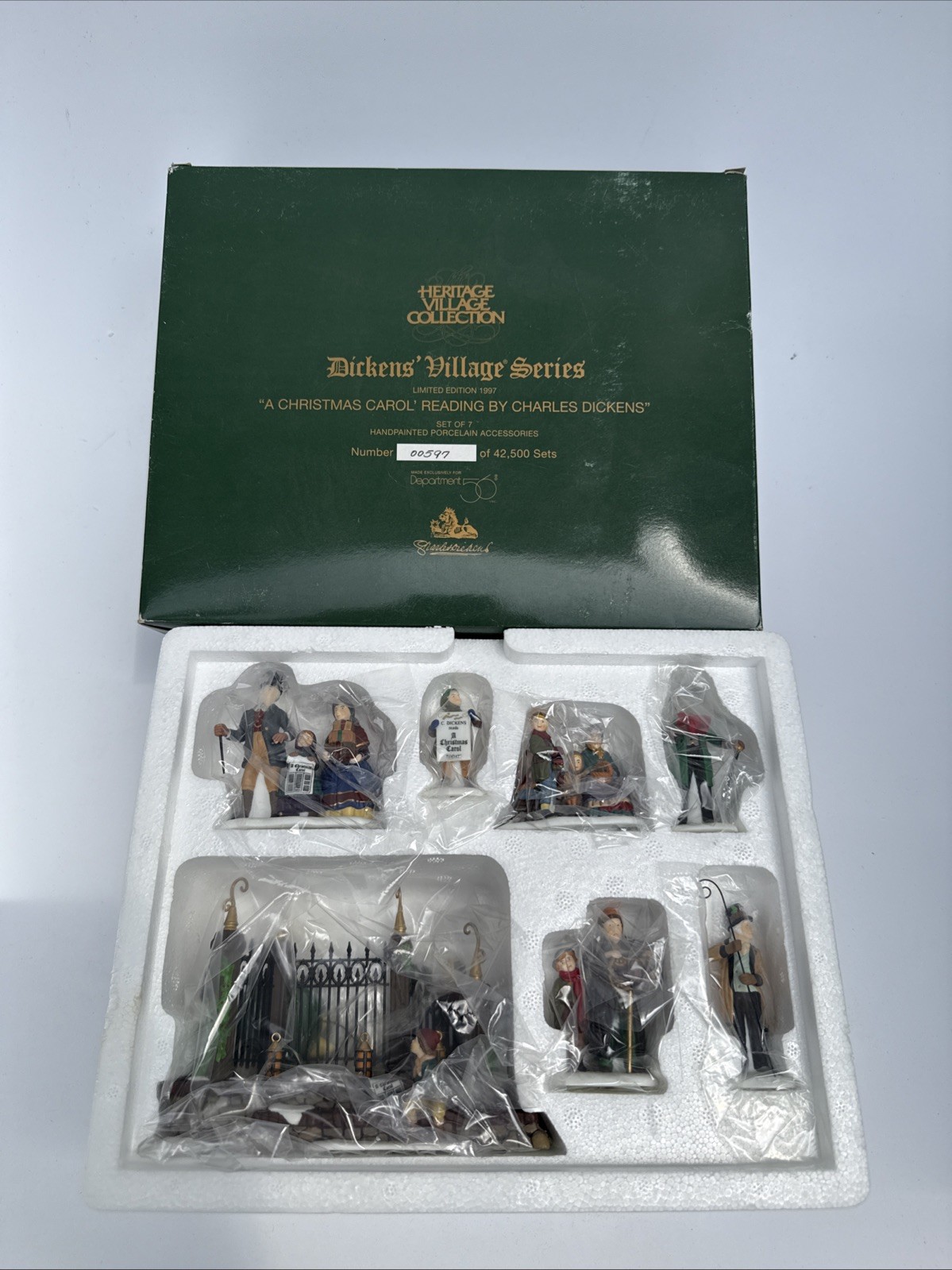 Dickens’ Village Series Set “A Christmas Carol” Reading # 00597 – Dept. 56